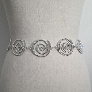 Silver Spiral Chain Belt